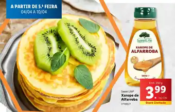 Lidl Sweet Life Xarope de Alfarroba Emb. 350 g promoção