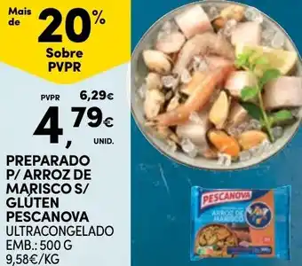 Continente PREPARADO P/ ARROZ DE MARISCO S/ GLÚTEN PESCANOVA ULTRACONGELADO EMB.: 500 G promoção