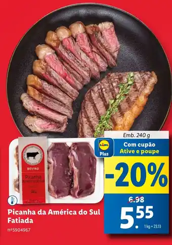 Lidl Picanha da América do Sul Fatiada Emb. 240 g promoção