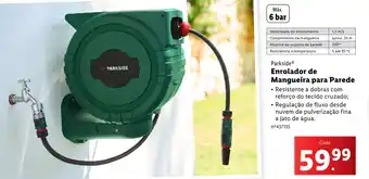 Lidl Parkside Enrolador de Mangueira para Parede promoção