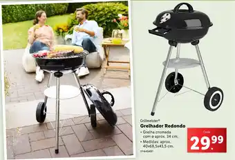 Lidl Grillmeister Grelhador Redondo promoção