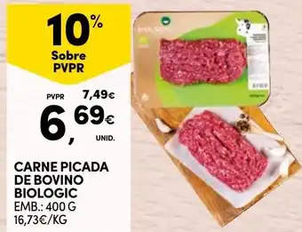 Continente CARNE PICADA DE BOVINO BIOLOGIC EMB.: 400 G promoção