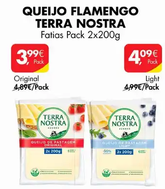 Pingo Doce QUEIJO FLAMENGO TERRA NOSTRA Fatias Pack 2x200g original promoção