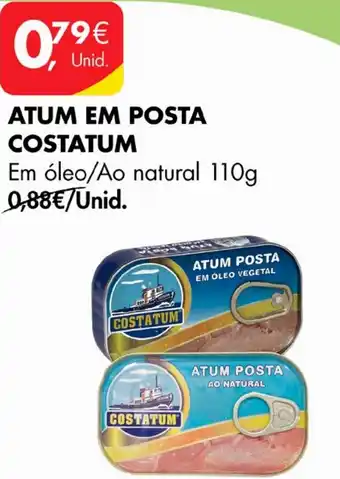 Pingo Doce ATUM EM POSTA COSTATUM Em óleo/Ao natural 110g promoção