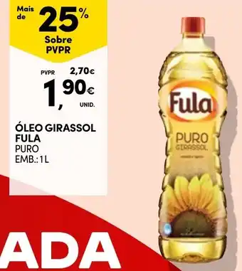 Continente ÓLEO GIRASSOL FULA PURO EMB.: 1L promoção