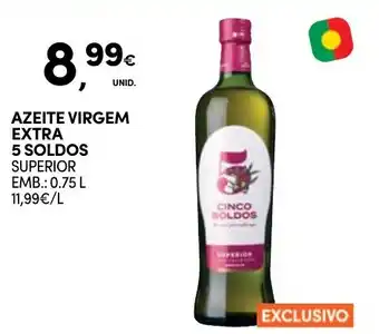 Continente AZEITE VIRGEM EXTRA 5 SOLDOS 0.75L promoção