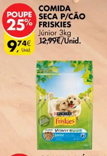 Pingo Doce COMIDA SECA P/CÃO FRISKIES Júnior 3kg promoção
