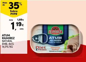 Continente ATUM RAMIREZ NATURAL EMB.: 84 G promoção