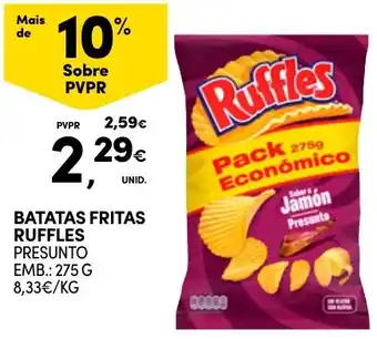 Continente BATATAS FRITAS RUFFLES PRESUNTO EMB.: 275 G promoção