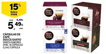 Continente CÁPSULAS DE CAFÉ DOLCE GUSTO VÁRIOS SABORES EMB.: 16 CÁPSULAS promoção