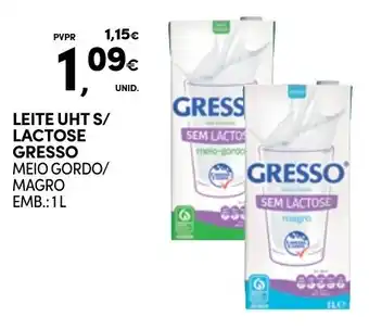 Continente LEITE UHT S/ LACTOSE GRESSO MEIO GORDO/ MAGRO EMB.: 1L promoção