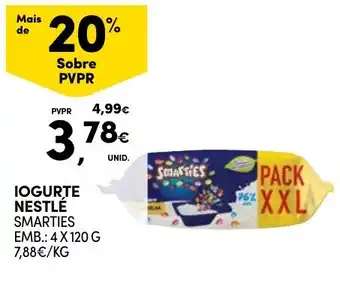 Continente IOGURTE NESTLÉ SMARTIES EMB.: 4 X 120 G promoção
