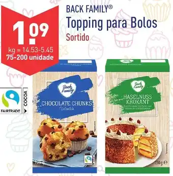 Back Family Topping para Bolos 75-200 Unid