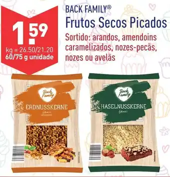 ALDI Back Family Frutos Secos Picados 60/75g promoção
