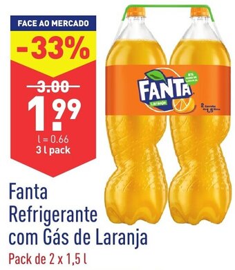 ALDI Fanta Refrigerante com Gàs de Laranja 2 x 1,5L promoção
