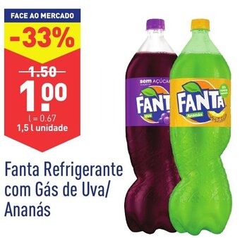 ALDI Fanta Refrigerante com Gàs de Uva/ Ananás 1,5L promoção