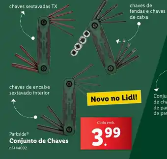 Lidl Parkside Conjunto de Chaves promoção