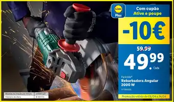 Lidl Parkside Rebarbadora Angular 2000 W promoção