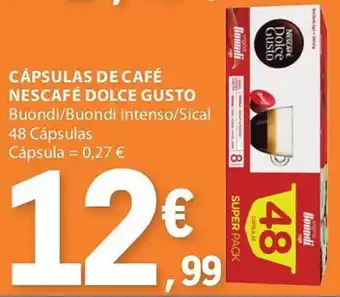 E.Leclerc CÁPSULAS DE CAFÉ NESCAFÉ DOLCE GUSTO promoção