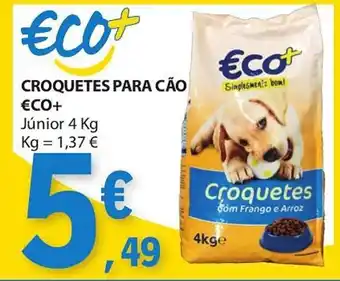 E.Leclerc CROQUETES PARA CÃO ECO+ Júnior 4 Kg promoção