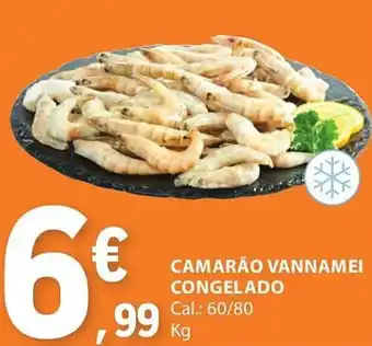 E.Leclerc CAMARÃO VANNAMEI CONGELADO Cal.: 60/80 Kg promoção