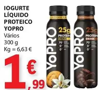 E.Leclerc IOGURTE LÍQUIDO PROTEICO YOPRO Vários 300 g promoção