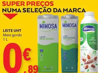 E.Leclerc LEITE UHT Meio gordo 1 L promoção