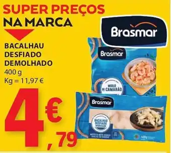 E.Leclerc BACALHAU DESFIADO DEMOLHADO 400G promoção
