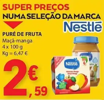 E.Leclerc PURÉ DE FRUTA Maçã-manga 4X100g promoção