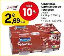 Intermarché Páturages - sobremesa paturette croc promoção