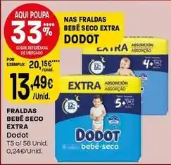 Intermarché Dodot - fraldas bebe seco extra promoção