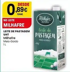Intermarché Milhafre - leite de pastagem uht promoção
