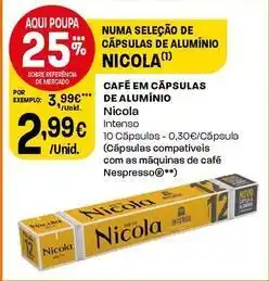 Intermarché Nicola - café em capsulas de aluminio promoção