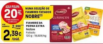 Intermarché Nobre - fiambre da perna extra promoção