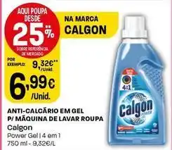 Intermarché Calgon - anti-calcario em gel p/ maquina de lavar roupa promoção