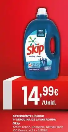 Intermarché Skip - detergente liquido p/ maquina de lavar roupa promoção