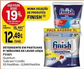 Intermarché Finish - detergente em pastilhas p/ maquina de lavar loica promoção