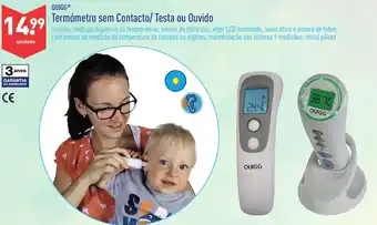 Quigg Termómetro sem Contacto/ Testa ou Ouvido