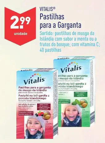 ALDI Vitalis Pastilhas para a Garganta promoção