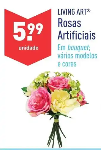 ALDI Living Art Rosas Artificiais promoção