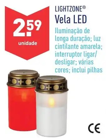 ALDI Lightzone Vela LED promoção
