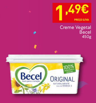 Recheio Creme Vegetal Becel 450g promoção