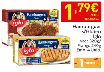 Hambúrguer s/Glúten Iglo Vaca 320g/ Frango 240g 4 Unid