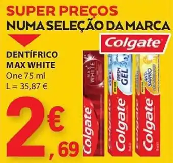E.Leclerc DENTÍFRICO MAX WHITE One 75 ml promoção