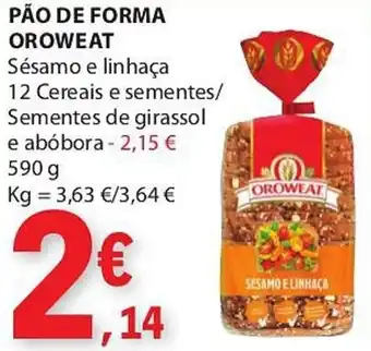 E.Leclerc PÃO DE FORMA OROWEAT promoção