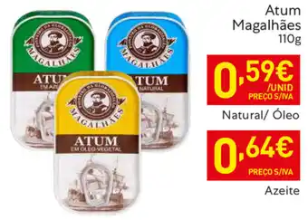 Recheio Atum Magalhães Natural/Óleo 110g promoção