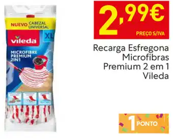 Recheio Recarga Esfregona Microfibras Premium 2 em 1 Vileda promoção