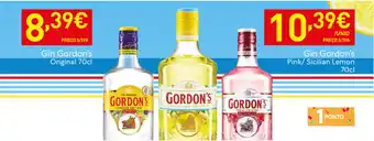 Recheio Gin Gordon's Pink/Sicilian Lemon 70cl promoção