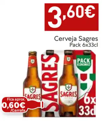 Cerveja Sagres Pack 6x33cl