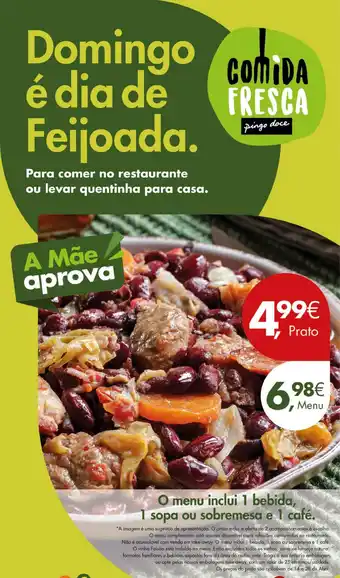 Pingo Doce Domingo é dia de Feijoada. promoção